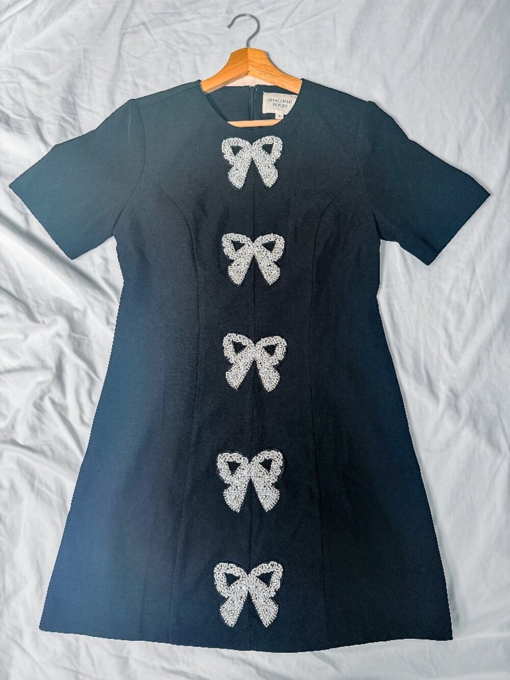 Hyacinth House Beaded Bows Bernadette Mini Dress